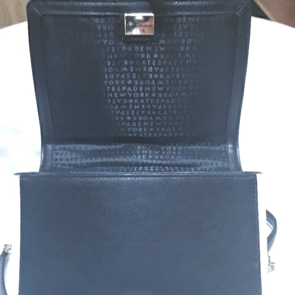 NWOT Kate Spade Patterson Drive medium Maisie crossbody satchel in cement/black - Picture 7 of 14